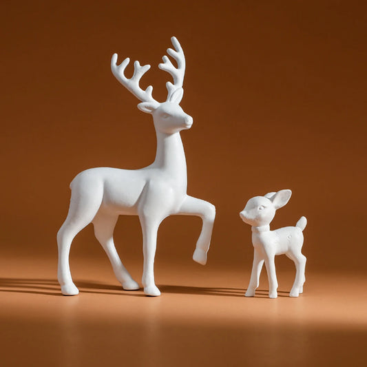 Deer Sculptures 2pcs