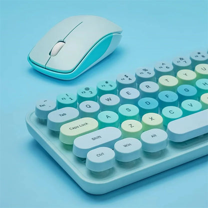 Blue Keyboard & Mouse