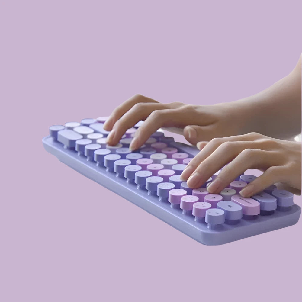 Purple Keyboard & Mouse